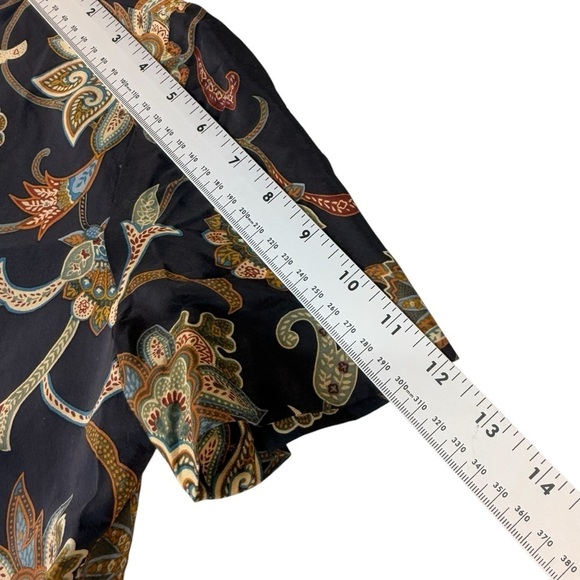 Liz Claiborne Silk English Country Style Dark Navy Dress Womens Size 4 - Picture 6 of 6